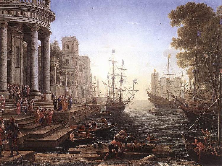 Claude Lorrain Port Scene with the Embarkation of St Ursula china oil painting image
